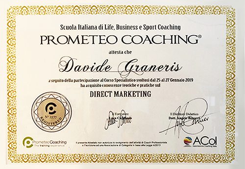 Attestato direct marketing prometeo