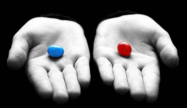 matrix blue and red pill